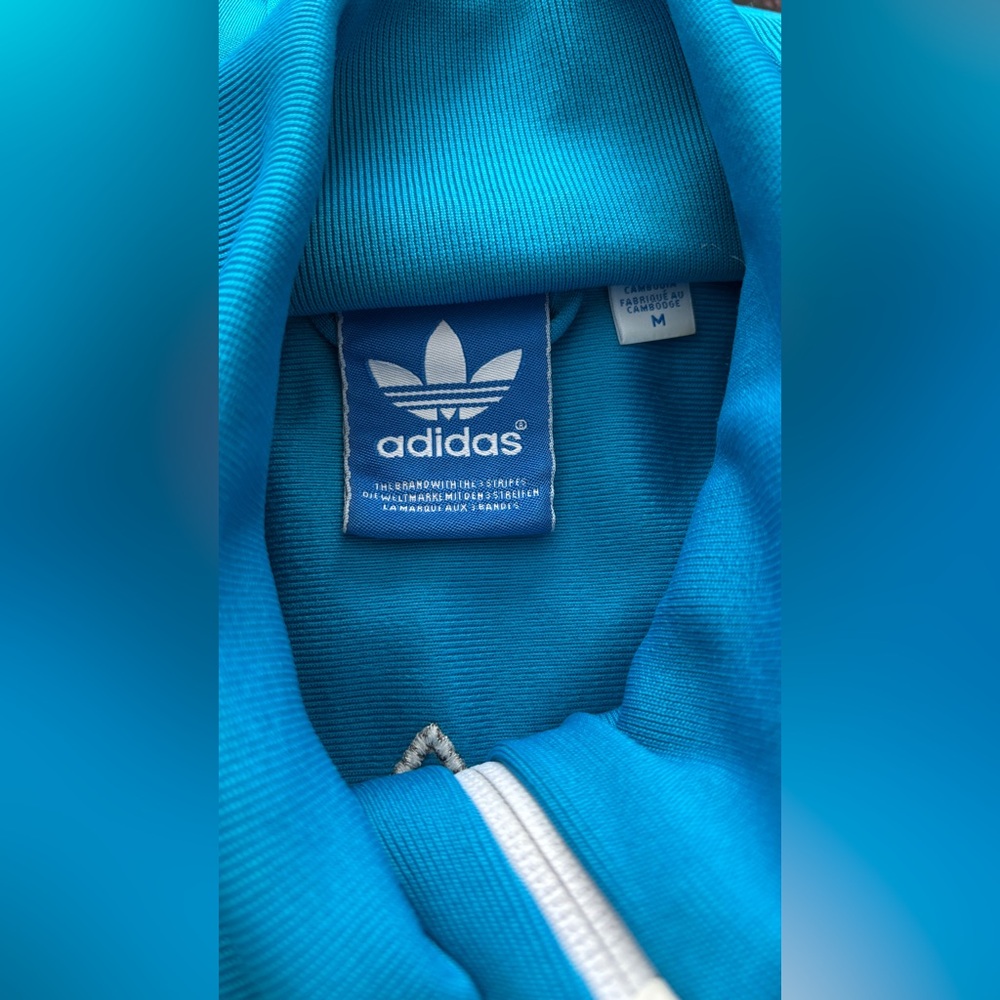 Adidas Turquoise Track Jacket - Picture 3 of 8